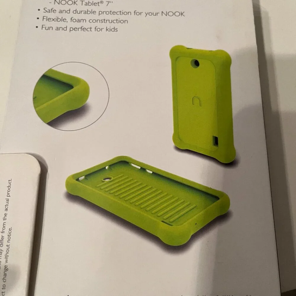 Tablet Bumper for a Kid's Nook T (GREEN) (book/x/NEW) (For 7
